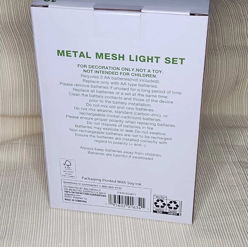 Green Metal Cactus Garden Party string Lights